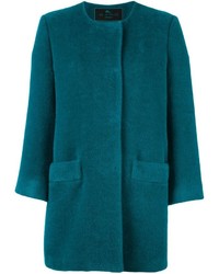 Женское темно-бирюзовое пальто от Etro