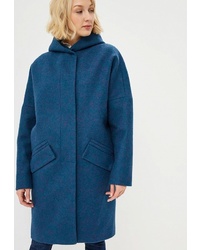 Женское темно-бирюзовое пальто от Gamelia