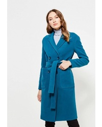Женское темно-бирюзовое пальто от Nevis