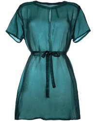 Темно-бирюзовое платье-рубашка от Mini Market
