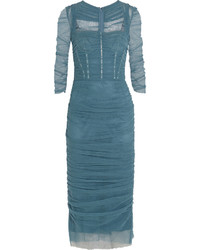 Темно-бирюзовое платье от Dolce & Gabbana