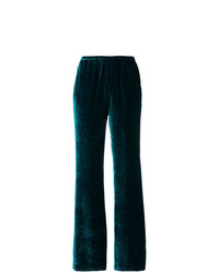 Темно-бирюзовые брюки-клеш от Etro