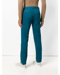 Темно-бирюзовые брюки чинос от Pt01
