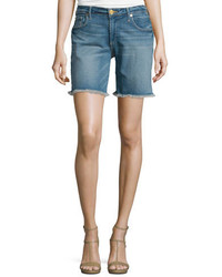 Темно-бирюзовые джинсовые шорты