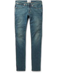 Мужские темно-бирюзовые джинсы от Acne Studios