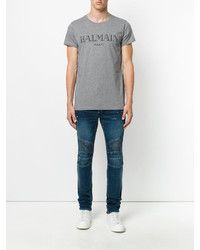 Мужские темно-бирюзовые джинсы от Balmain