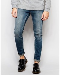 Мужские темно-бирюзовые джинсы от Cheap Monday