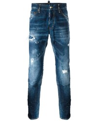Мужские темно-бирюзовые джинсы от DSQUARED2