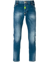 Мужские темно-бирюзовые джинсы от Philipp Plein