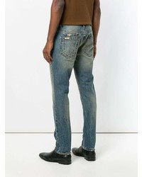 Мужские темно-бирюзовые джинсы от Helmut Lang