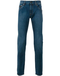 Мужские темно-бирюзовые джинсы от Salvatore Ferragamo