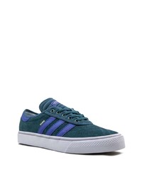 Мужские темно-бирюзовые замшевые низкие кеды от adidas
