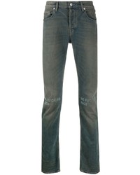 Мужские темно-бирюзовые зауженные джинсы с принтом от Zadig & Voltaire