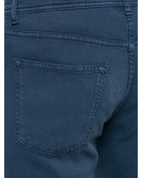 Мужские темно-бирюзовые зауженные джинсы от Kiton