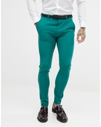 Мужские темно-бирюзовые классические брюки от ASOS DESIGN