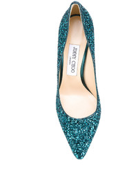 Темно-бирюзовые кожаные туфли от Jimmy Choo