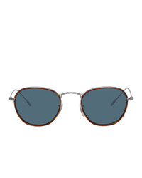 Мужские темно-бирюзовые солнцезащитные очки от Oliver Peoples