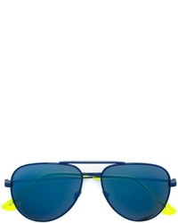 Женские темно-бирюзовые солнцезащитные очки от Saint Laurent
