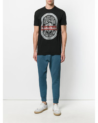 Мужские темно-бирюзовые спортивные штаны с принтом от DSQUARED2