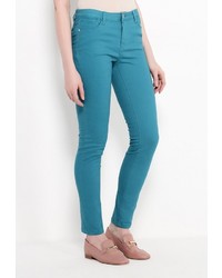 Темно-бирюзовые узкие брюки от Modis