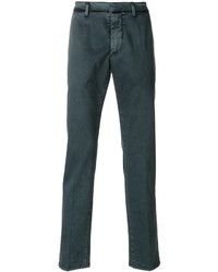 Мужские темно-бирюзовые хлопковые брюки от Dondup