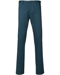 Мужские темно-бирюзовые хлопковые брюки от Paul Smith