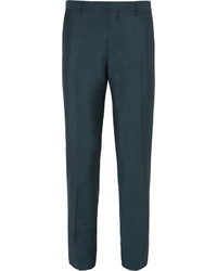 Мужские темно-бирюзовые шерстяные классические брюки от Burberry