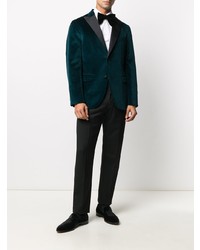 Мужской темно-бирюзовый бархатный пиджак от Boglioli