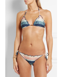 Темно-бирюзовый бикини-топ с принтом от Vix