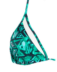 Темно-бирюзовый бикини-топ с принтом от BRIGITTE