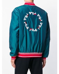 Мужской темно-бирюзовый бомбер от Fila