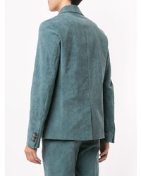 Мужской темно-бирюзовый вельветовый пиджак от Undercover