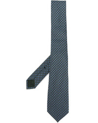 Мужской темно-бирюзовый галстук с вышивкой от Gucci