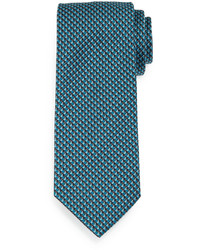 Темно-бирюзовый галстук с принтом