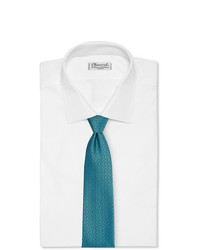 Мужской темно-бирюзовый галстук с принтом от Charvet
