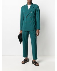 Мужской темно-бирюзовый двубортный пиджак от Barena