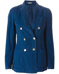 Женский темно-бирюзовый двубортный пиджак от Massimo Alba