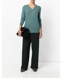 Женский темно-бирюзовый кашемировый свитер от Steffen Schraut