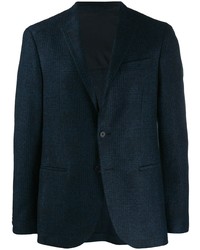 Мужской темно-бирюзовый пиджак в клетку от BOSS HUGO BOSS