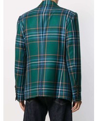 Мужской темно-бирюзовый пиджак в шотландскую клетку от Vivienne Westwood