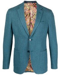 Мужской темно-бирюзовый пиджак от Etro