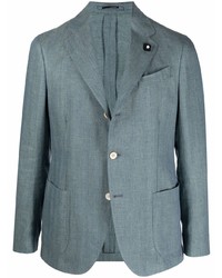 Мужской темно-бирюзовый пиджак от Lardini