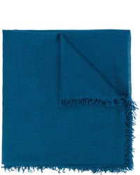 Темно-бирюзовый плетеный шарф