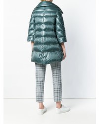 Женский темно-бирюзовый пуховик от Herno