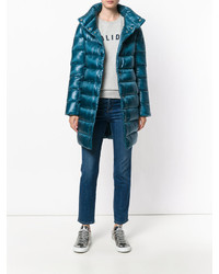 Женский темно-бирюзовый пуховик от Herno