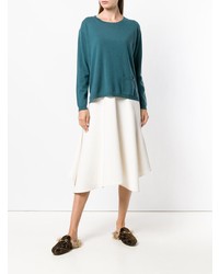 Женский темно-бирюзовый свитер с круглым вырезом от Aspesi