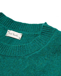 Мужской темно-бирюзовый свитер с круглым вырезом от Paul Smith