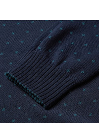 Мужской темно-бирюзовый свитер с круглым вырезом от Incotex