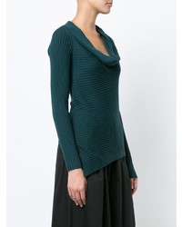 Женский темно-бирюзовый свитер с хомутом от Tome