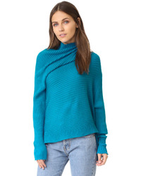 Женский темно-бирюзовый свитер от MARQUES ALMEIDA